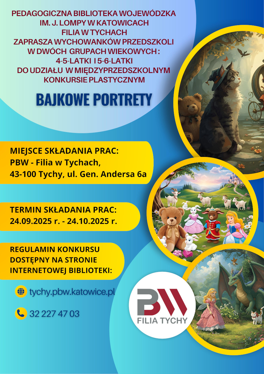 Plakat konkursu Bajkowe portrety